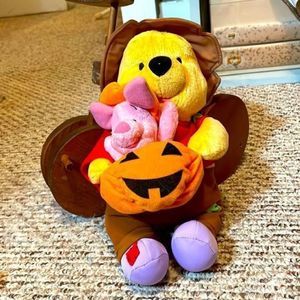 Disney Winnie the Pooh & Piglet Halloween Friend Plush Stuffed Animal Toy